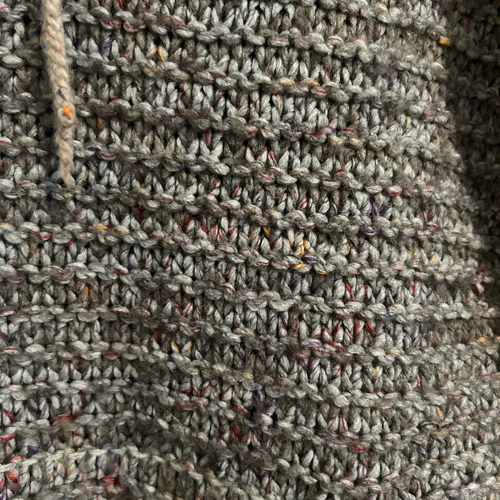 Free People Chunky Knit Sweater Gray Tan Size S - Picture 12 of 15